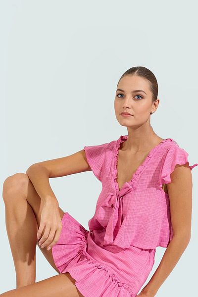 PayBuy Summer Cotton Viscose Blouse Skirt Set Stylish Beach Wear for Women Look