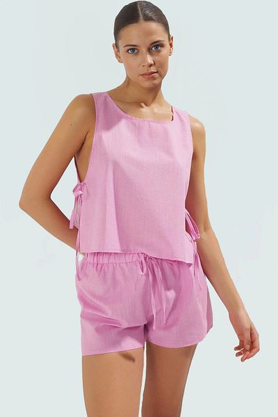 PayBuy Flared Cotton Blouse Shorts Beach Set Summer Casual Combination Trend Design for Daily Wear