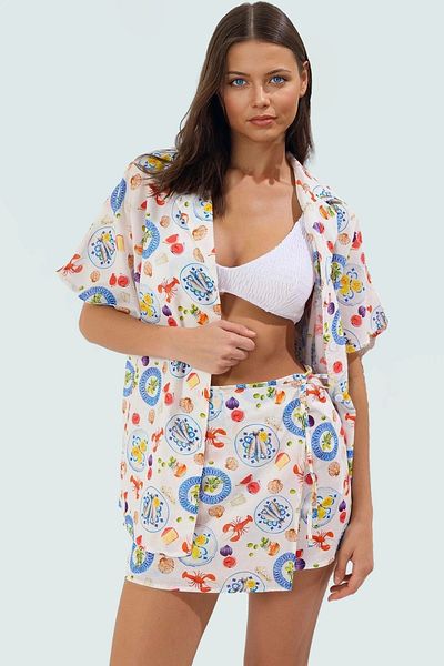 PayBuy Stylish Beach Suit Long Sleeve Shirt Skirt Cotton Summer Good Quality Workmanship Appearance Durable Material