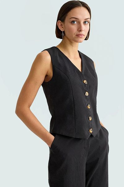 PayBuy Women's High Waist Wide Leg Modal Pants and Vest Set for Daily Summer Combinations Distinguished Material