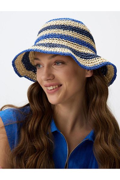Jimmy Key Mixed Striped Straw Hat