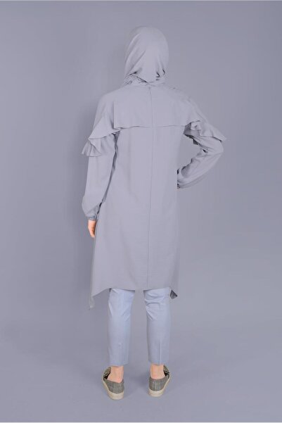 Alvina Lace-Up Tunic with Ruffle Detail 40842