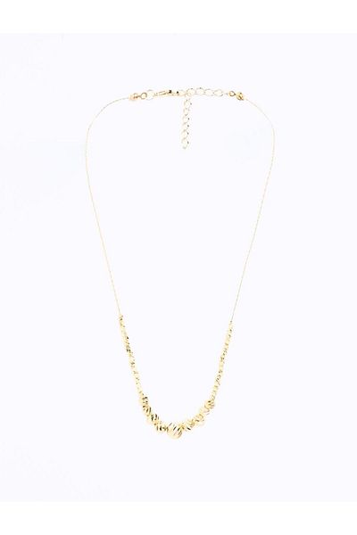 Jimmy Key Gold Color Shiny Ball Figured Adjustable Necklace