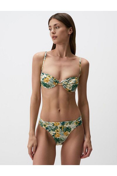Jimmy Key Green Floral Patterned Bikini Bottom