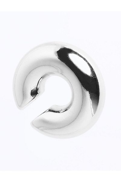 Jimmy Key Silver Color Shiny Joint Earring