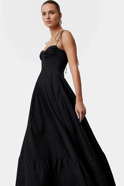 PayBuy Maxi a Line Heart Neckline Cotton Dress Durable Material for Daily and Special Occasions