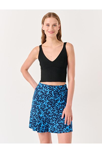 Jimmy Key Námořnická modrá minisukně s normálním vzorem v pase