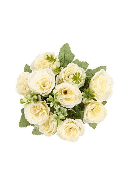 Ella Home Italia Rose Pot, Cream, Plastic, 18Cm - Cream, Plastic, 18cm