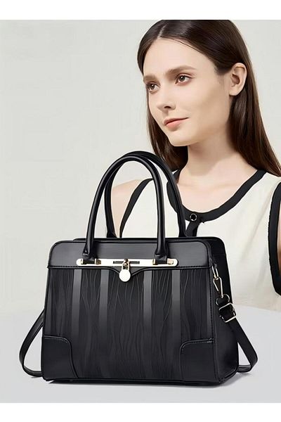 Generic Women's Vintage Tote Bag Handbags With Large Capacity Faux Leather Shoulder Bag Ladies Fashio