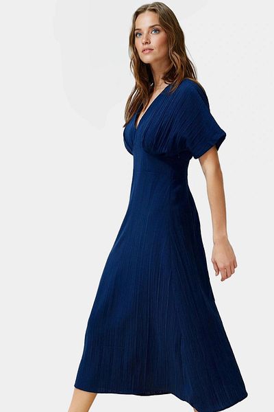PayBuy Maxi a Line V Neck Short Sleeve Woven Dress Casual Daily Summer High Quality Trend Design