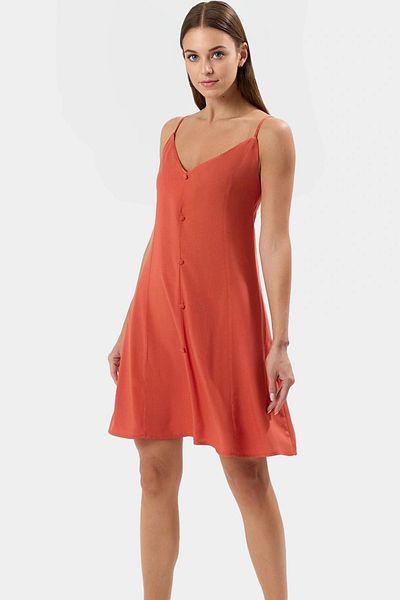 PayBuy Stylish V-Neck Button Mini Dress Viscose Fabric Casual Style Carefully Selected Perfect Fit Long-Lasting