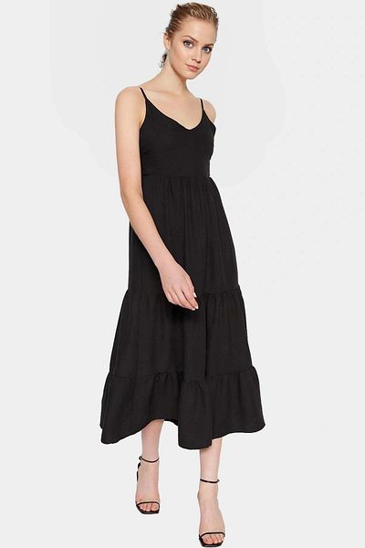 PayBuy Maxi Woven Dress Lilyum Fabric Skater Pattern Summer Casual Trend Design Zarifane