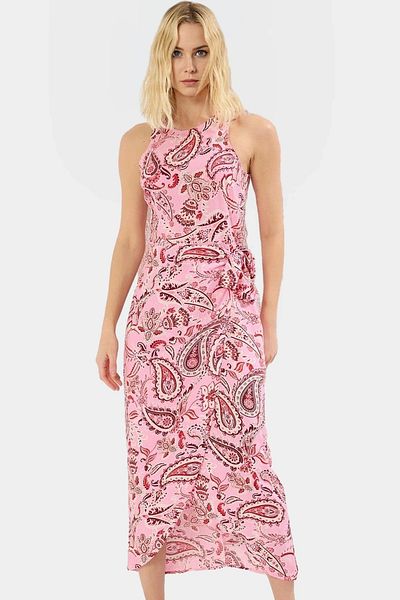 PayBuy Shawl Patterned Viscous Midi Dress A-Line Casual Summer Comfortable and Stylish Durable Material