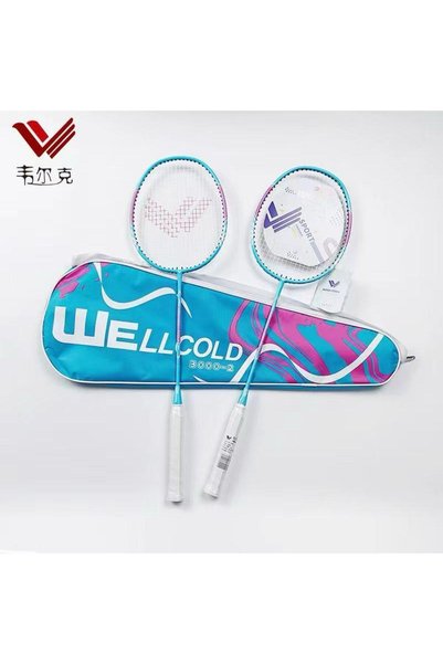 WELLCOLD Set de rachete profesionale de badminton cu geantă 3000-2M