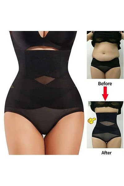 Optim Solution Lenjerie modelatoare pentru abdomen, corset cu talie înaltă, negru, push-up, mărimea L