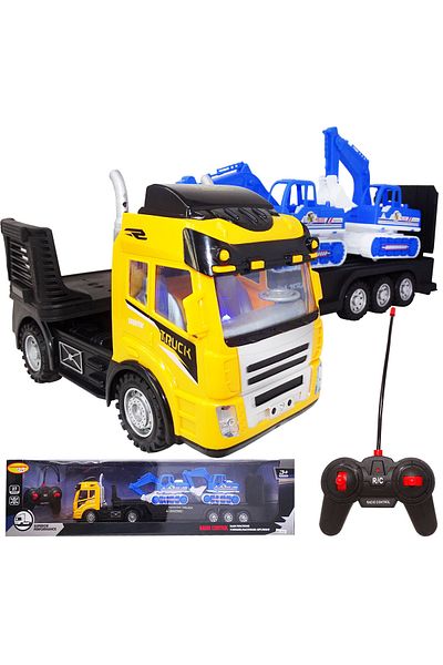 Salamandra Salamandra Kids Remote Control Platform Truck, Excavator, Lights and Sounds, Multicolor