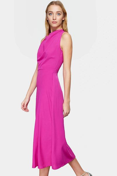 PayBuy Summer a Line Midi Woven Dress Degaje Collar Design Quality Craftsmanship High Quality Carefully Selected