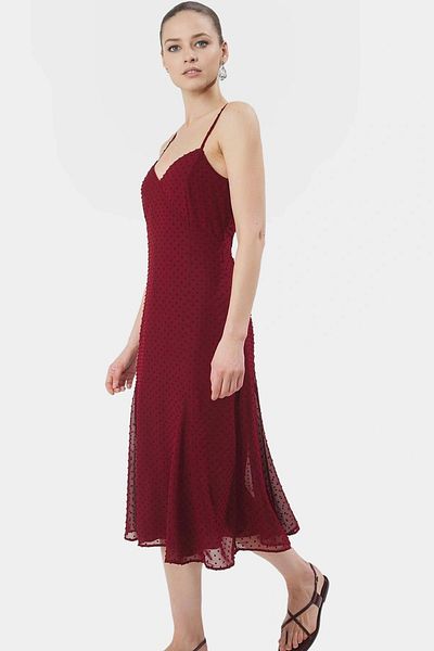 PayBuy A Line Midi Chiffon Dress 100 Polyester Woven Summer Zarifane Design Trend