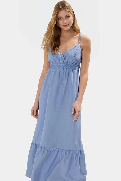 PayBuy Stylish Midi Length Polyester Woven Dress Professional Look for Comfortable Daily Style Use