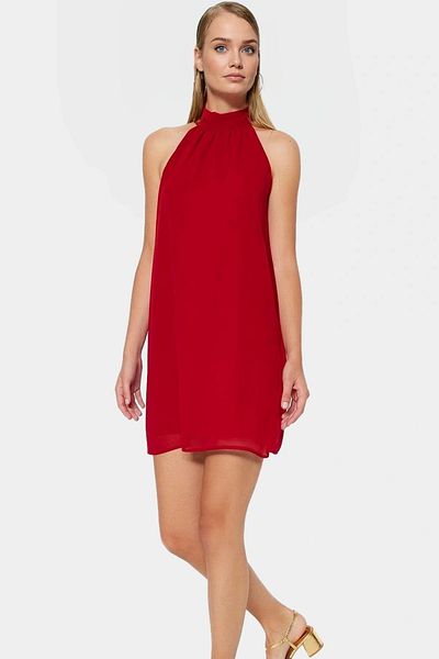 PayBuy Chiffon Lined Mini Dress Lightweight Woven Long-Lasting Durable Material for Daily Wear