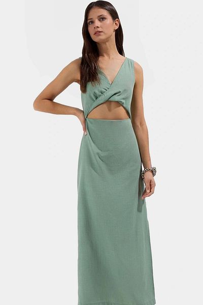 PayBuy Maxi A-Line Crew Neck Summer Dress 85% Viscose Comfortable Casual Quality Craftsmanship Premium Quality