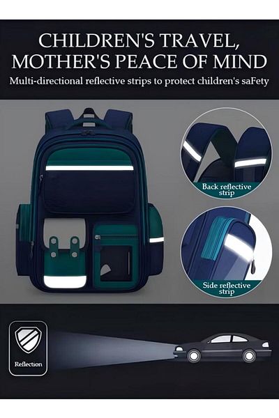Generic Kids School Backpack Large Capacity Waterproof Lightweight