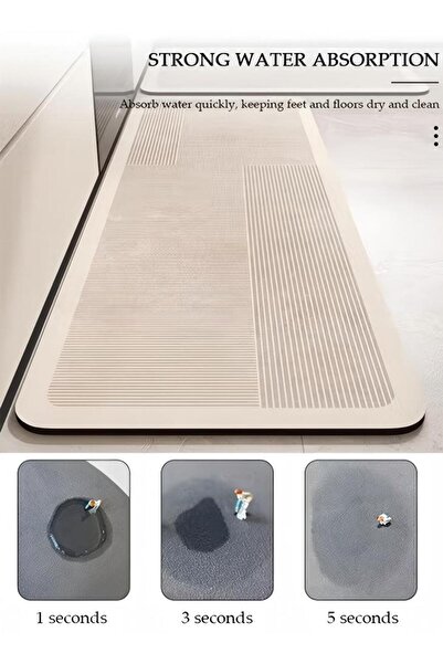 Generic 2-piece Kitchen Mat And Carpet Set, Non-slip Quick-drying Diatom Mud Floor Mat 40*60 40*120cm