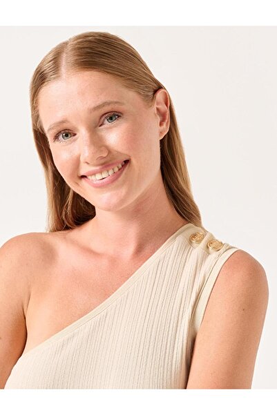 Jimmy Key Kamenná pletená halenka na jedno rameno