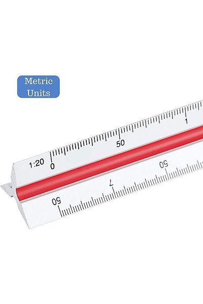 MARKQ Architectural Scale Ruler, Triangular Ruler For Drafting Students Blueprint Engineers Architec