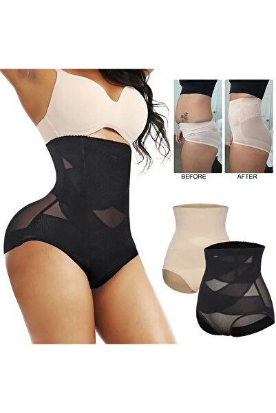 Optim Solution Shaping Lingerie for Abdomen, High Waist Corset, Black, Push-Up, Size L