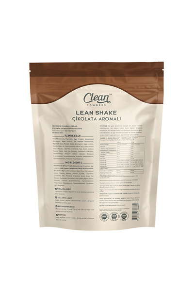 Clean Powders Lean Shake 600 gr - Çikolata