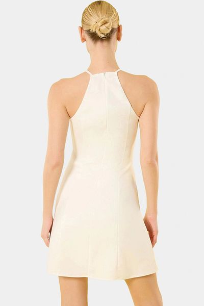 PayBuy Summer Bow Mini Dress Woven Fabric Skater Mold Professional Appearance for Daily Use