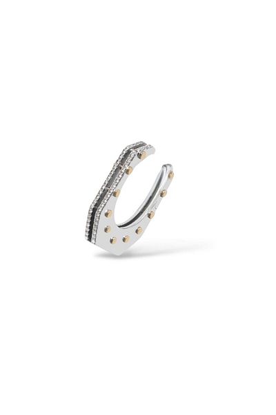 neslyaccessories Rain Studded Hex – Double Color Cartilage Earrings