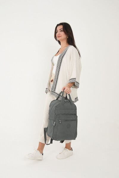 Sanmorris Унісекс Водостійка Середнього Розміру Кринкіл Тканина Багатокімнатна Темно-Сіра Сумка для Ноутбука, Школи та Подорожей