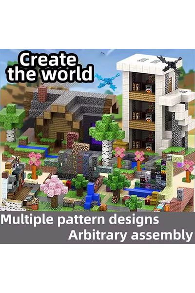 Choice 200pcs Magnetic Building Blocks Montessori Stem Educational Sensory Toys For Mine World Kids Boys Gi