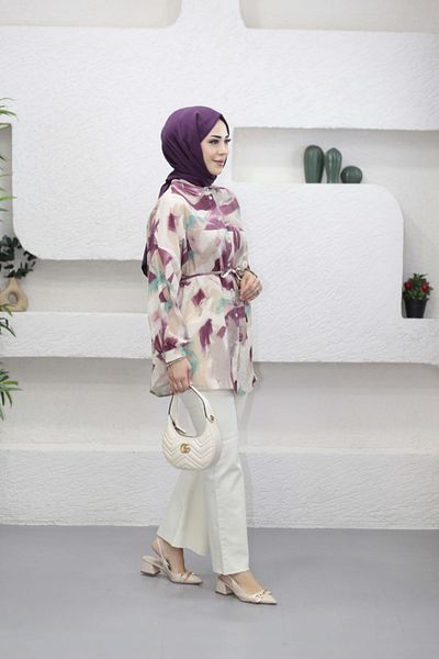 Safgiyim44 Pera Shirt Tunic Purple