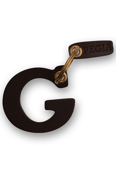 Pegia Letter G Δερμάτινο μπρελόκ 25an87