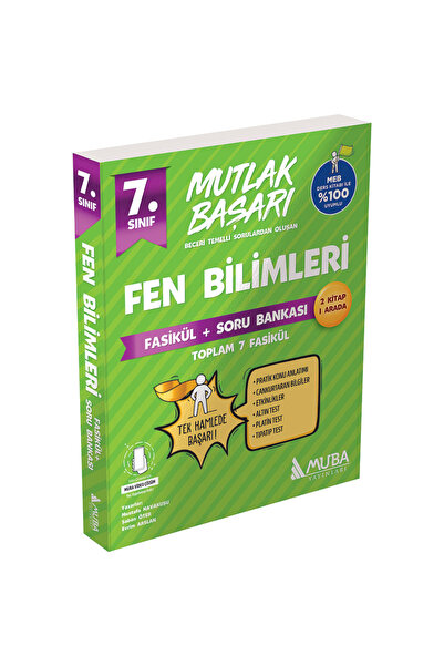 Muba Yayınları Mutlak Başarı 7.Sınıf Fen Bilimleri Fasikül + Soru Bankası
