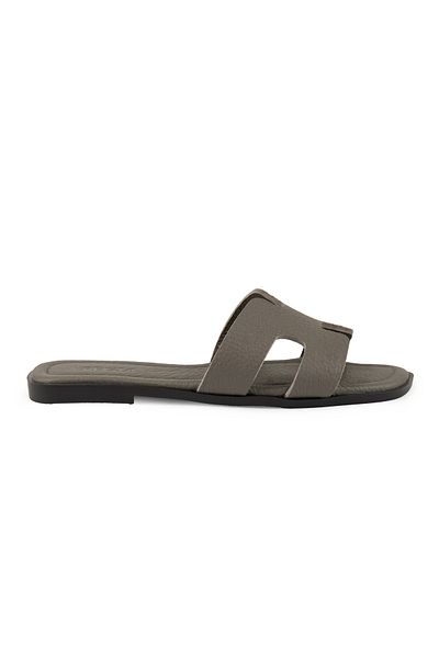 Pegia Γυναικείες δερμάτινες παντόφλες Vibe 215540
