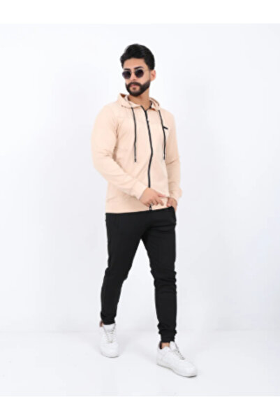 atlanticsport Erkek Dalgıç Kumaş Dijital Baskı Şardonlu Fermuarlı Kapişonlu E...