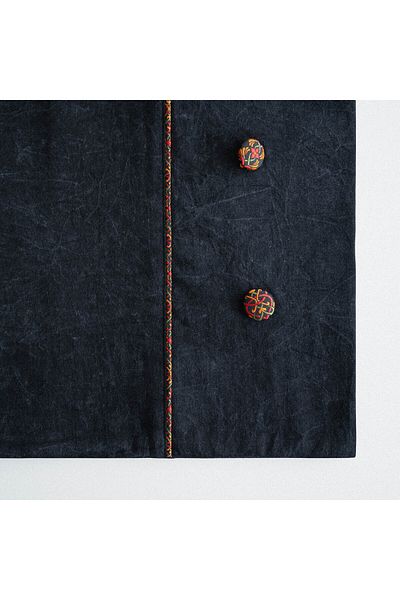 Ecocotton Havin King Size Duvet Cover Set 100% Organic Cotton Satin Piece Paint Anthracite 240x220 Cm