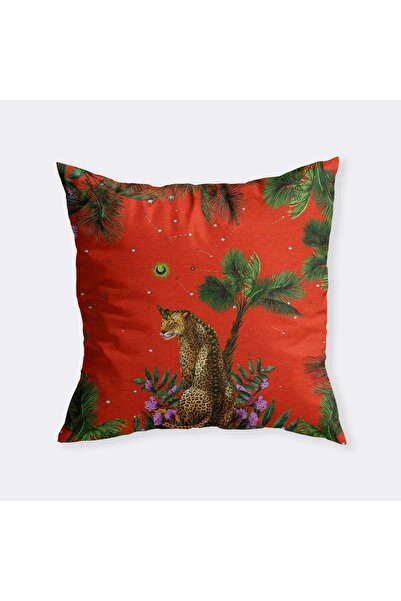 VİTELLİ Wonderland Turuncu Leopar Dekoratif Yastık
