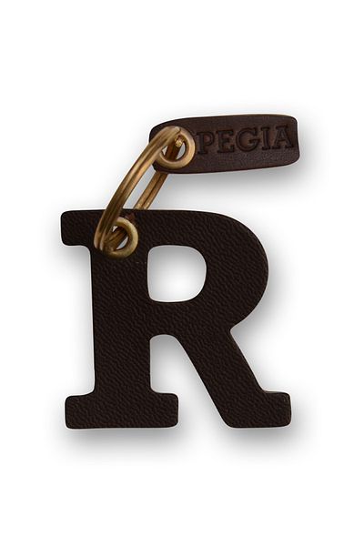 Pegia Letter R Δερμάτινο μπρελόκ 25an97