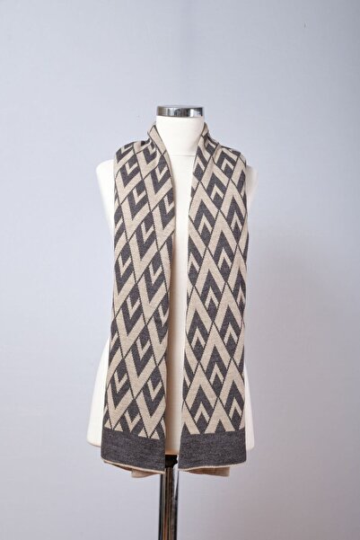 Sebir Moda Knitwear V Patterned Shawl