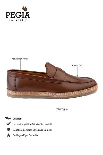 Pegia Ανδρικά δερμάτινα παπούτσια Espadrille Dg5004