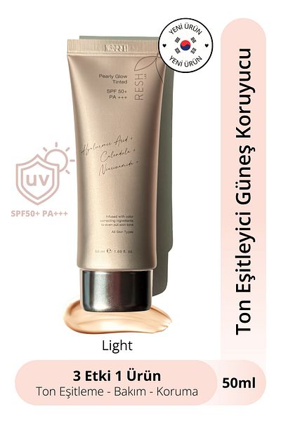 RESH LAB Pearly Glow Tinted Spf50+ Pa+++ - Light