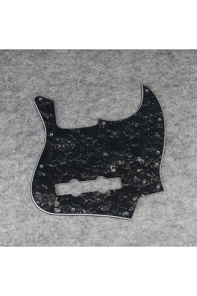 Choice Black Pearl 4ply FLEOR 1PCS 10-Hole Bass Pickguard Jazz JB Guitar Scratch Plate and Screws for 4 Str