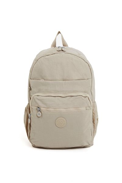 Sanmorris Unisex Αδιάβροχο μεγάλο μέγεθος Crinkle ύφασμα πολλαπλών τμημάτων κρέμα φορητού υπολογιστή Σχολικό και ταξιδιωτικό σακίδιο