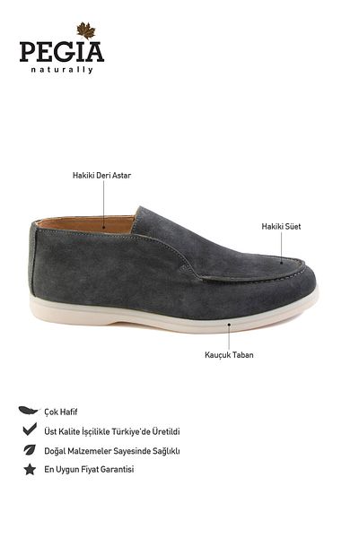 Pegia Γνήσιες Suede Ανδρικές Μπότες Loafer 500912