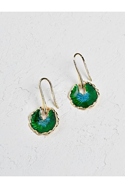 Jimmy Key Mixed Natural Enamel Stone Figured Earrings